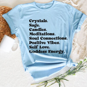 Crystals Sage Candles Meditations Soul Shirt – Spiritual Vibes Tee USA